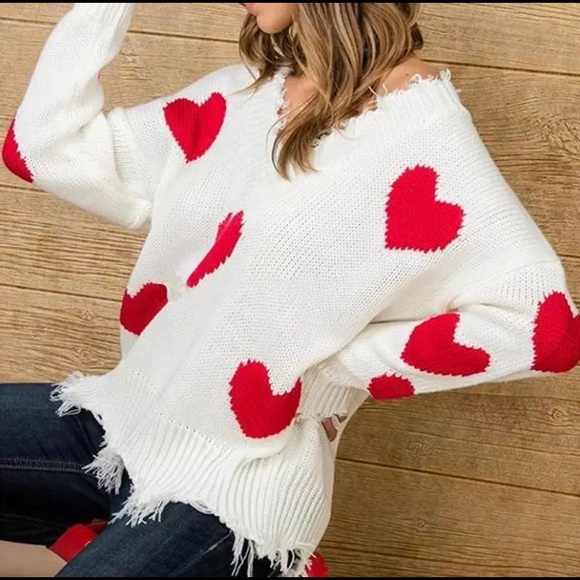 Last I ❤️ Your Distressed Edge Sweater - Picture 2 of 3